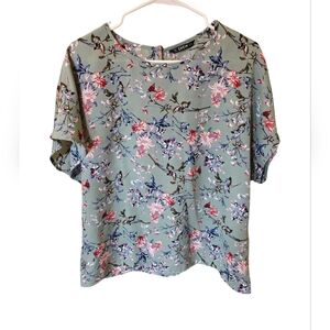SHEIN Floral Print Blouse in Multi Color Size XL